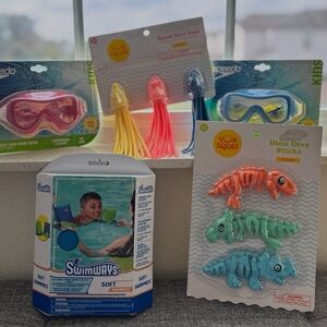 Sun Squad Dino Dive Sticks - Vibrant Orange and Blue